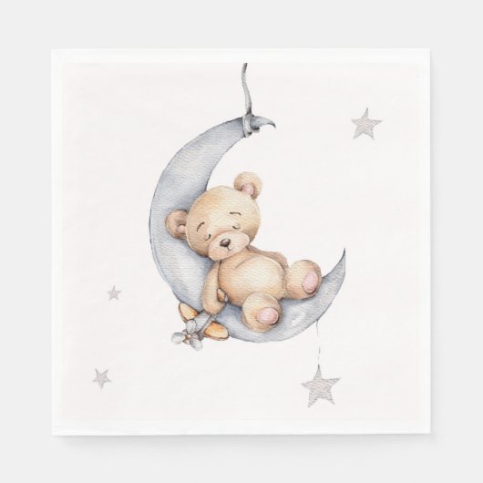 Serviette En Papier Ours couché Napkin (Devant)