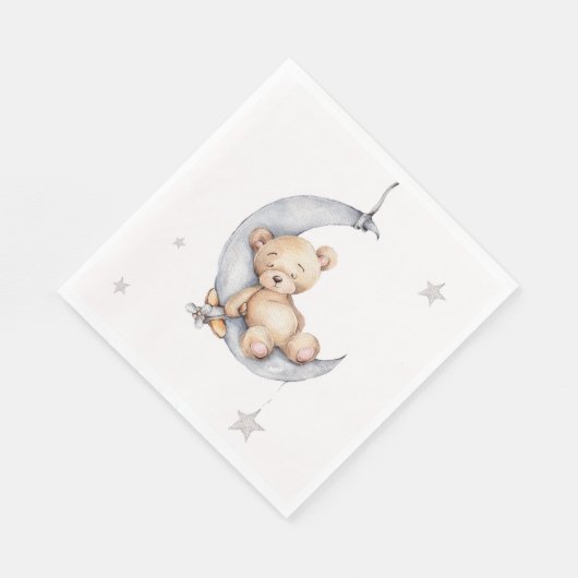 Serviette En Papier Ours couché Napkin (Coin)
