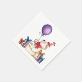 Serviette En Papier Ours d'anniversaire (Coin)