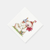 Serviette En Papier Ours d'anniversaire (Coin)