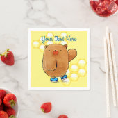 Serviette En Papier Ours de miel doux (En situation)