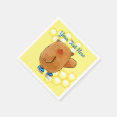 Serviette En Papier Ours de miel doux (Coin)