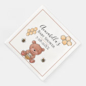 Serviette En Papier Ours de miel et abeilles (Coin)