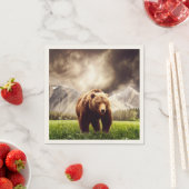 Serviette En Papier Ours de montagne (En situation)