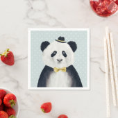 Serviette En Papier Ours de panda aquarelle (En situation)