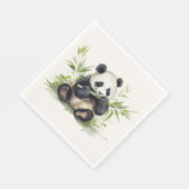 Serviette En Papier Ours de panda avec bambou (Coin)