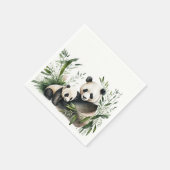 Serviette En Papier Ours De Panda Avec Cuisine (Coin)
