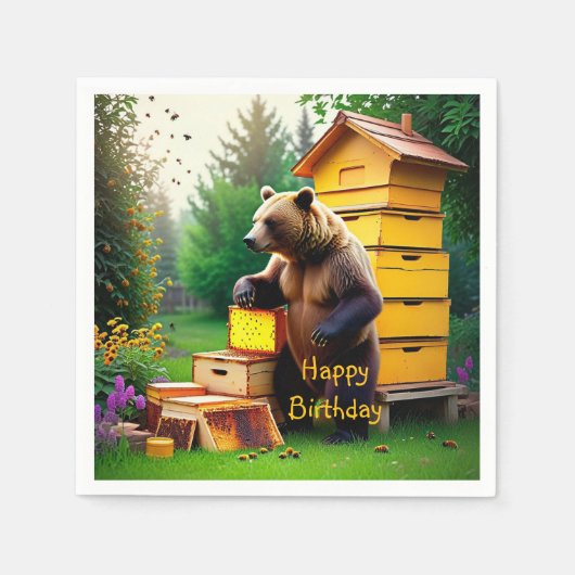 Serviette En Papier Ours de ruche (Devant)