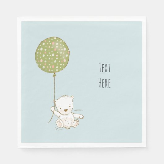 Serviette En Papier Ours de serviette de douche personnalisé avec ball (Devant)