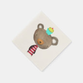 Serviette En Papier Ours de serviettes et cupcake (Coin)