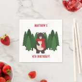Serviette En Papier Ours des Bois (En situation)