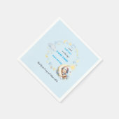 Serviette En Papier Ours dormant sur la Lune Étoiles Nuages Bébé Garço (Coin)