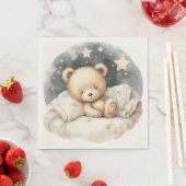SERVIETTE EN PAPIER OURS DORMIER (En situation)