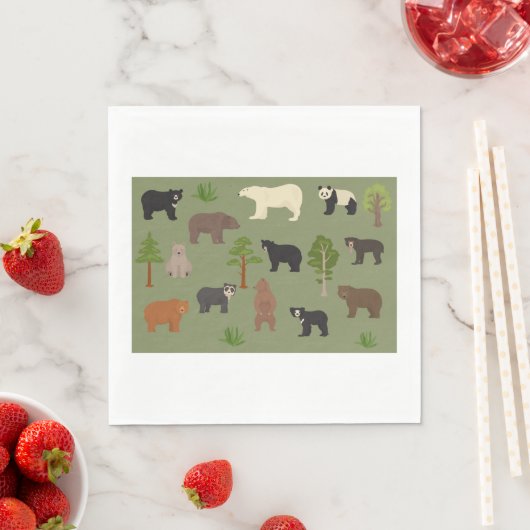 Serviette En Papier Ours du monde (En situation)