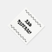 Serviette En Papier Ours Empreintes de pattes, Ajouter un message! (Coin)