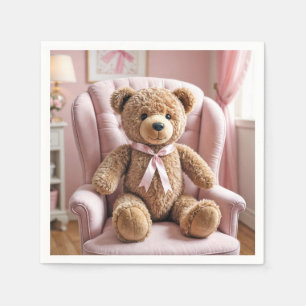 Serviette En Papier Ours En Conflit Avec Bow Rose