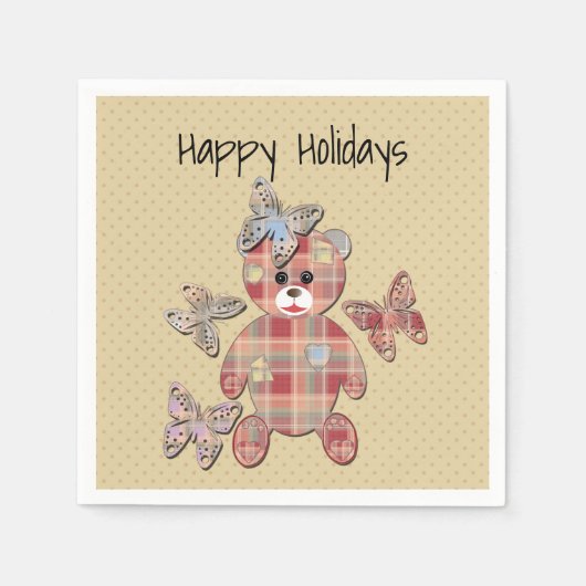 Serviette En Papier Ours en peluche (Devant)