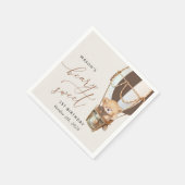 Serviette En Papier Ours en peluche, ballon Brown à air chaud, premier (Coin)