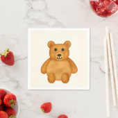 Serviette En Papier Ours en peluche classique (En situation)