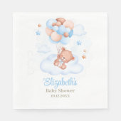 Serviette En Papier Ours en peluche dans le Baby shower Sky (Devant)