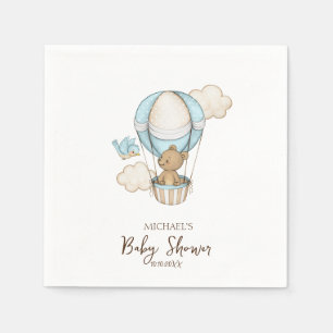 Serviette En Papier Ours en peluche montgolfière Baby Shower Nuage Ois