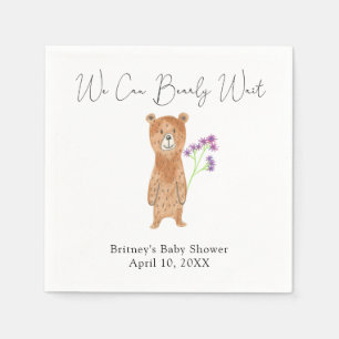 Serviette En Papier ours en peluche - on peut attendre