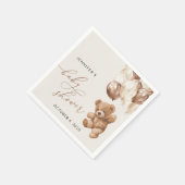 Serviette En Papier ours en peluche, ours bébé, ballons Brown, Baby sh (Coin)