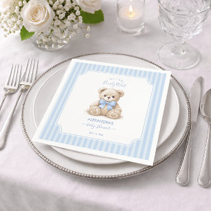 Serviette En Papier Ours en peluche pour Baby Shower & Ours à rayures