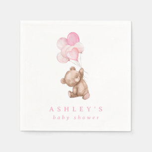 Serviette En Papier Ours en peluche rose qu'on peut à peine attendre B