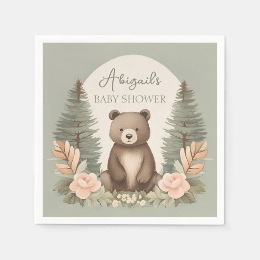 Serviette En Papier Ours forestier (Devant)