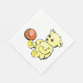 Serviette En Papier Ours Jaune Teddy (Coin)