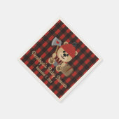 Serviette En Papier Ours Lumberjack Wilderness Baby shower à thème (Coin)