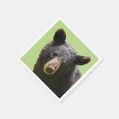 Serviette En Papier Ours noir (Coin)