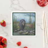 Serviette En Papier Ours noir (En situation)