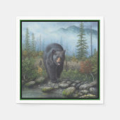 Serviette En Papier Ours noir (Devant)