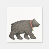 Serviette En Papier Ours noir (Devant)