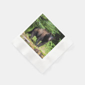 Serviette En Papier Ours noir Alpha (Coin)