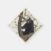Serviette En Papier Ours noir Escalade (Coin)