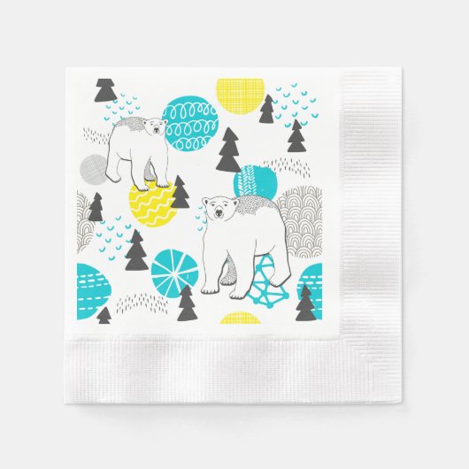 Serviette En Papier Ours polaire (Devant)