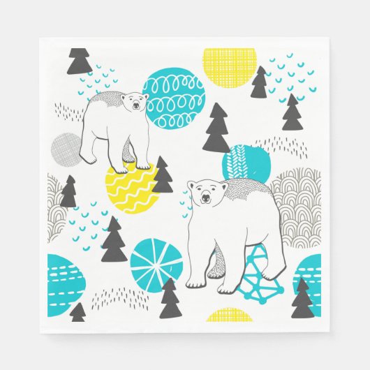 Serviette En Papier Ours polaire (Devant)