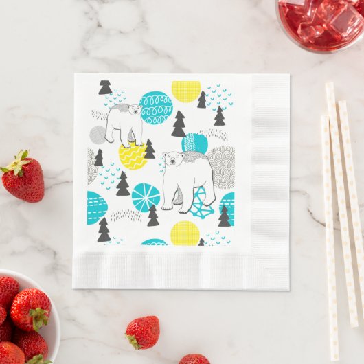 Serviette En Papier Ours polaire (En situation)