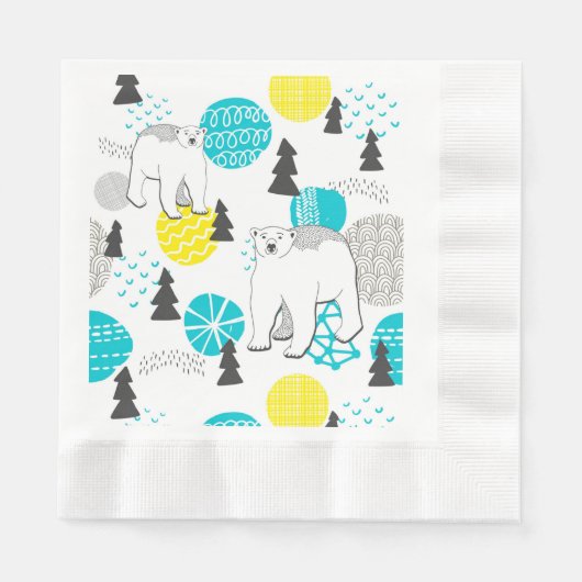 Serviette En Papier Ours polaire (Devant)