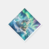 Serviette En Papier Ours polaire d'anniversaire sur un iceberg (Coin)