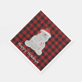 Serviette En Papier Ours polaire sur bison déposé (Coin)
