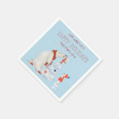 Serviette En Papier Ours polaires décorant arbre (Coin)