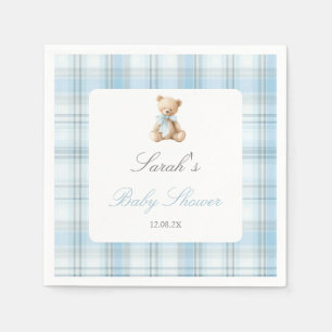 Serviette En Papier Ours Préparé Fête de Naissance Garçon