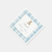 Serviette En Papier Ours Préparé Fête de Naissance Garçon (Coin)