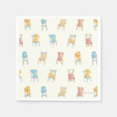 Serviette En Papier Ours sur les chaises Motif (Devant)