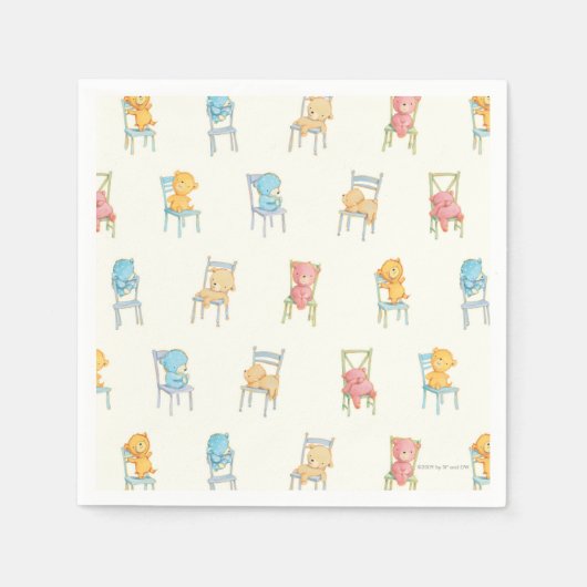 Serviette En Papier Ours sur les chaises Motif (Devant)