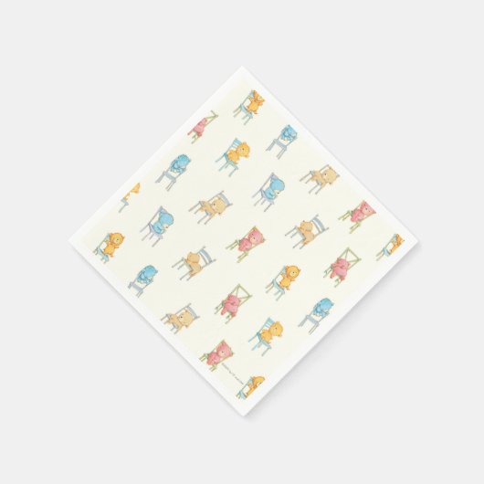 Serviette En Papier Ours sur les chaises Motif (Coin)
